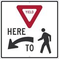 Nmc Yield Here To Pedestrian Sign, TM519J TM519J